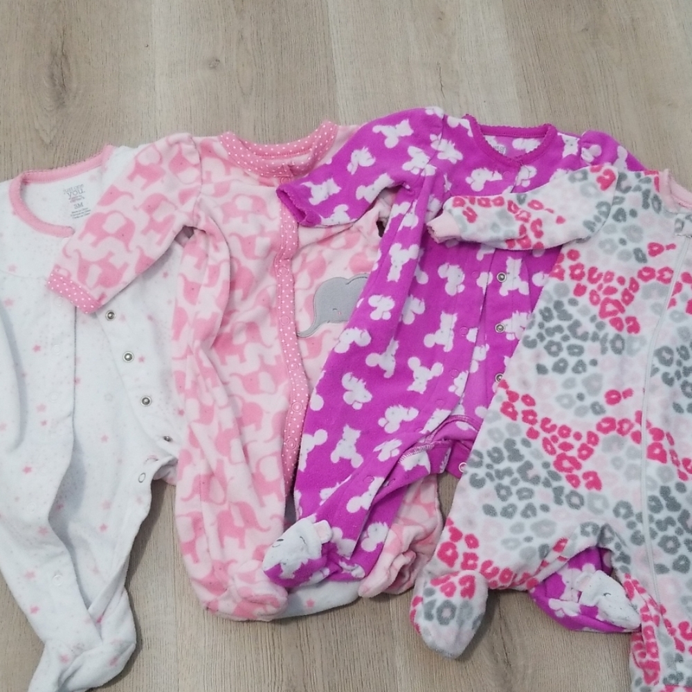 Fleece Footed One Pieces